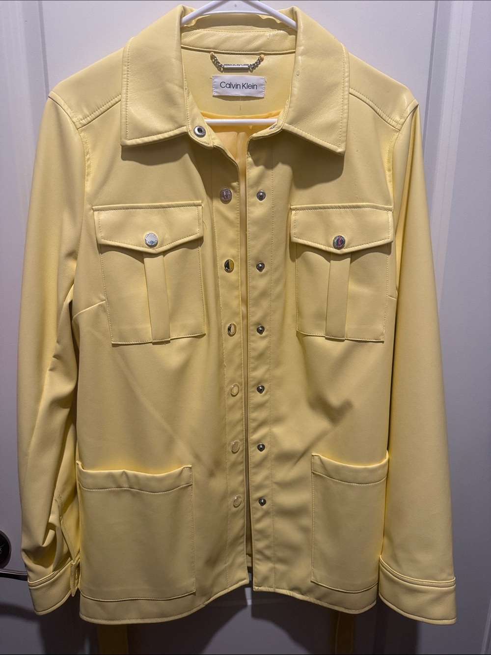 Calvin Klein Butter Yellow Utility Jacket